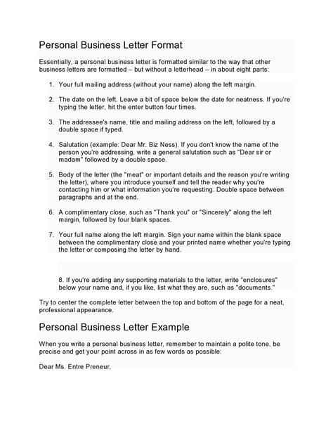 47 Best Personal Letter Format Templates 100 Free