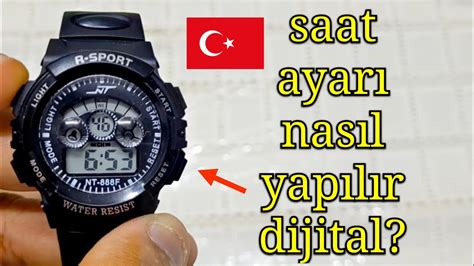 Saat Ayarı Nasıl Yapılır Dijital Set Sport Digital Watch Turkish