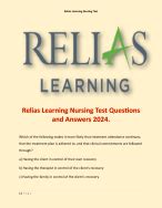 Relias Learning Nursing Test Questions And Answers 2024 DocMerit