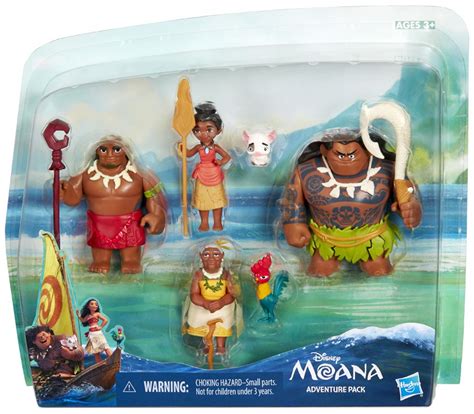 Disney Moana Moana Adventure Pack Figure 6-Pack Set Hasbro Toys - ToyWiz