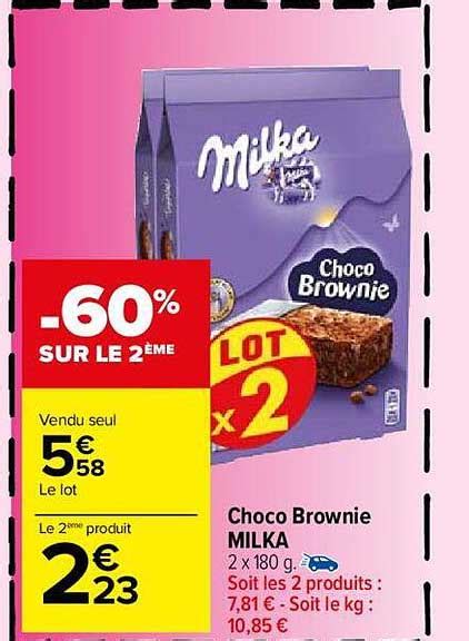 Promo Choco Brownie Milka Chez Carrefour Market Icatalogue Fr