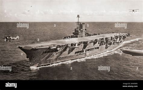 Hms Ark Royal 91 Seen Here Exercising With Her Aircraft The