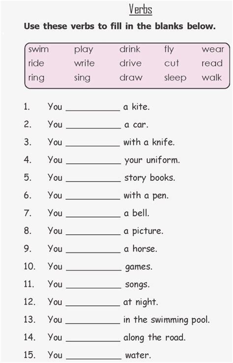 Free English Worksheets