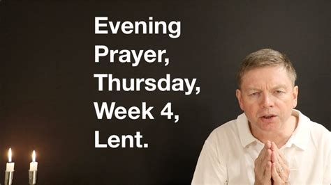 Evening Prayer Thursday Week 4 Lent Youtube