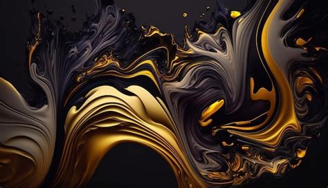 Premium Ai Image A Black And Gold Background With A Black And Gold