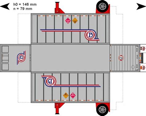 Printable Paper Truck Template