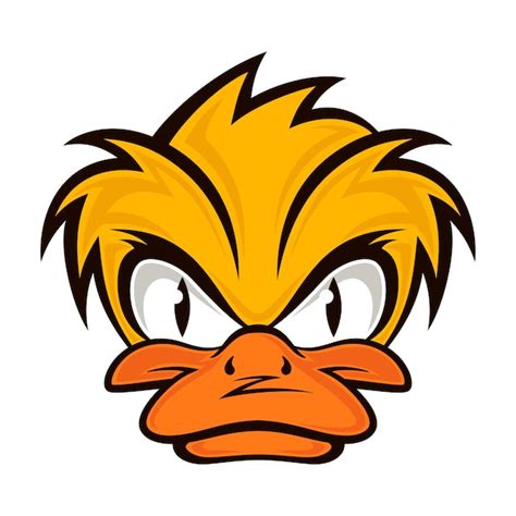 Premium Vector | Cartoon evil face duck