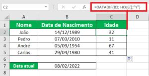 Como Calcular Idade No Excel Passo A Passo Excel Easy