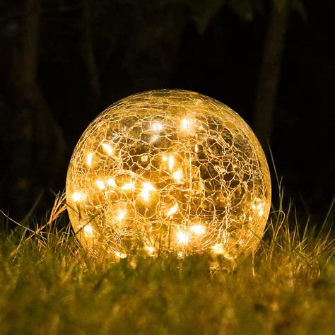 Garten Solarleuchten Gebrochenes Glas Runde Kugelleuchte