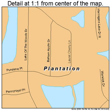 Plantation Florida Street Map 1257450