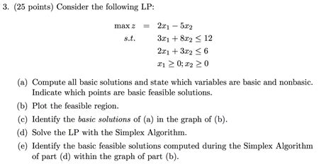 Solved Consider The Following Lp Max Z 2x 1 5x 2 S T