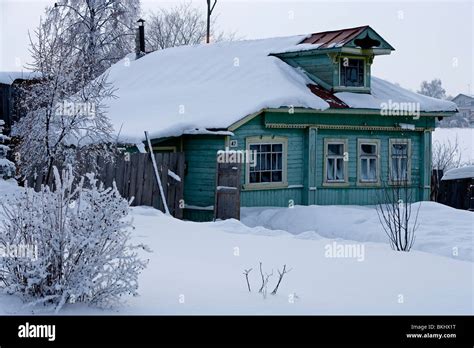 Russia,Golden Ring,Suzdal,typical houses,Winter,snow,wooden house ...