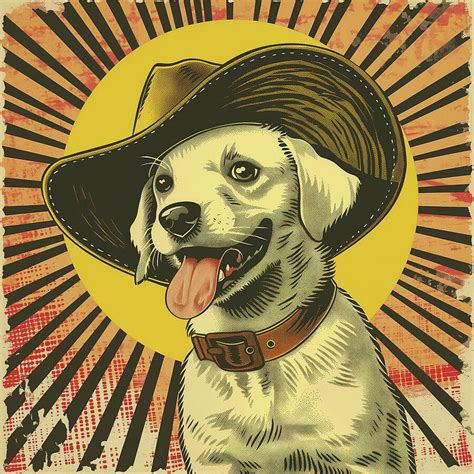 Dog In A Cowboy Hat Comic Book Art 42 Digital Art By Mad Paperairplanes