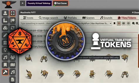 How To Access Virtual Tabletop Tokens With Moulinette In Foundryvtt