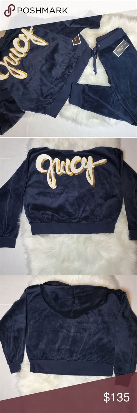 Juicy Couture Velour Graffiti Blue Tracksuit Set