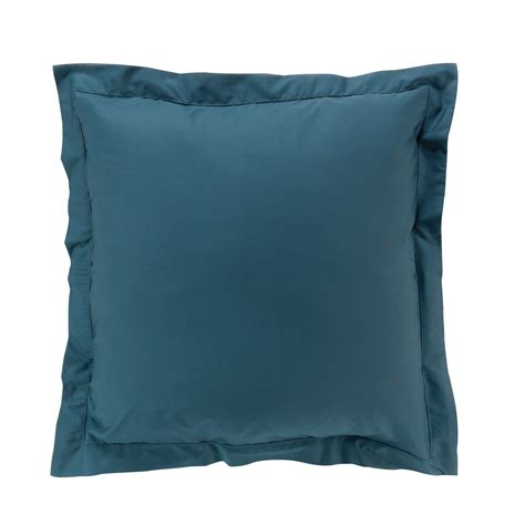 Taie D Oreiller Percale Coton Bleu 63x63cm Leroy Merlin