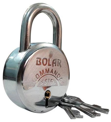 With Key Bolar Commando Round Padlock Home Padlock Size 40 Mm At