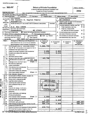 Fillable Online Form Pf Return Of Private Foundation Omb No S