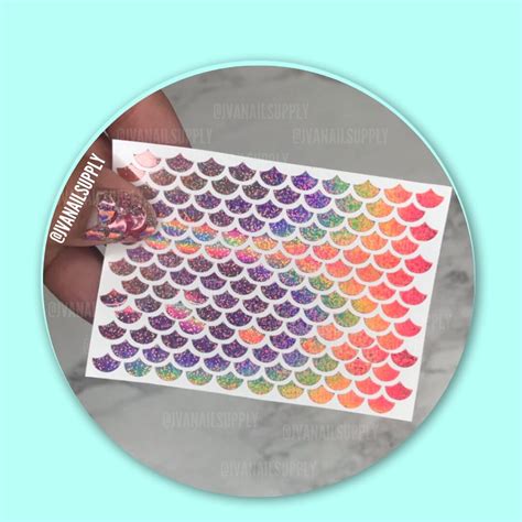 Mermaid Scale Nail Art Mermaid Scale Nail Stickers Mermaid Scale Nail ...