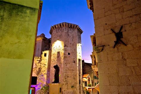 Roman Emperor Diocletian Palace Catacombs In Split Editorial