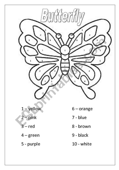 Shapes Butterfly Coloring Worksheet Muxi ESL World Worksheets Library