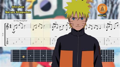 Shirohae Naruto Shippuden Tutorial De Guitarra Partitura YouTube