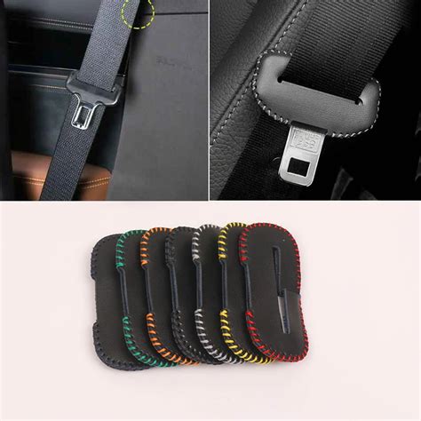 Pcs Universal Car Seat Belt Buckle Clip Protector Leather Interior