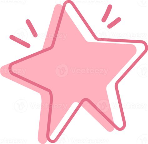 Text Bubble Star Shape Abstract With Pink Color 12981155 PNG