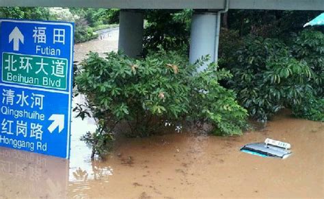 深圳暴雨积水严重 女司机车内被淹身亡 海口网