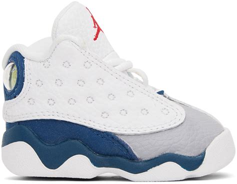 Nike Jordan Baby White And Navy Air Jordan 13 Retro Sneakers Nike Jordan