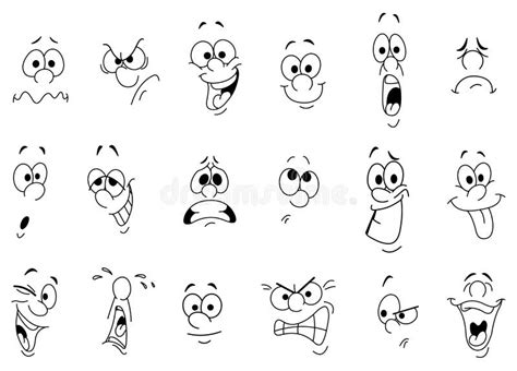 Facial expressions stock vector. Illustration of cartoon - 19653836