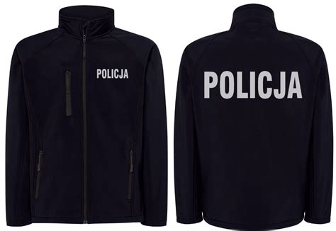 Granatowa Kurtka Softshell Policja Odblaskowa R M Allegro Pl