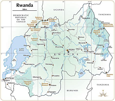 Ruanda Mapas Geogr Ficos De Ruanda