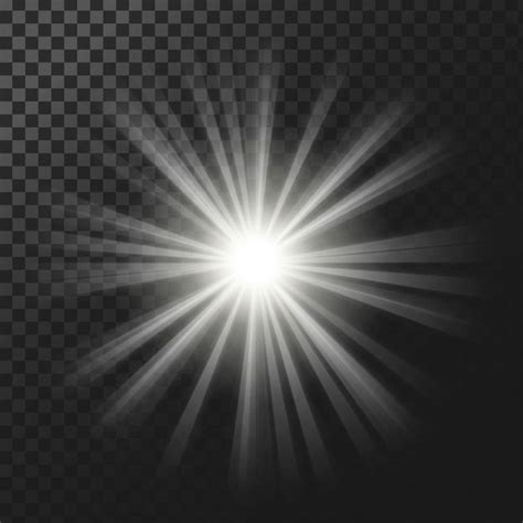 Sun Star Lens Flare Light Effect Sunshine Isolated Rays Sunrays