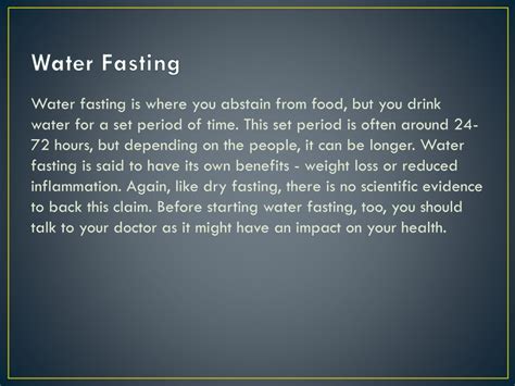 Ppt Dry Fasting Vs Water Fasting Powerpoint Presentation Free