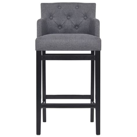 Bar Stools 2 pcs Dark Grey Fabric 8718475569572 | eBay