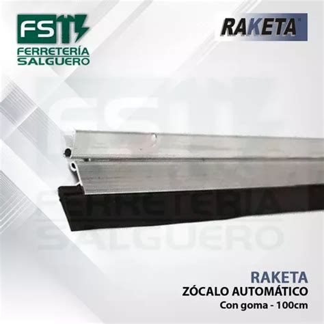 Zócalo Automático 1 Mt Para Puerta Aluminio Y Goma Raketa Fs en venta