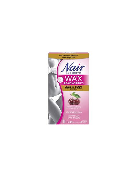 Nair Wax Ready Strips for Legs & Body Cherry Oil