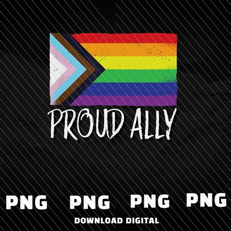 Proud Ally Pride Month LGBTQ Black Pride Flag PNG / Gay Pride | Etsy