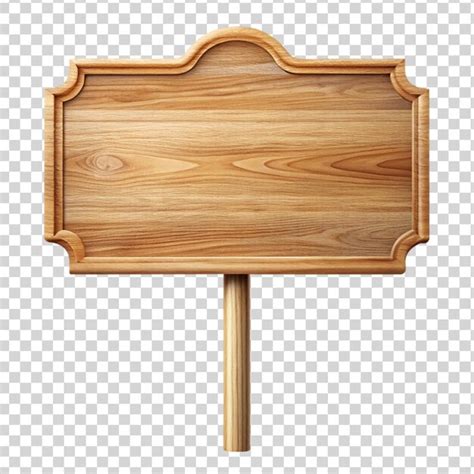 Premium Psd Oblong Decorative Wooden Signboard Isolated On