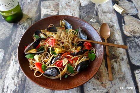 Spaghetti Met Mosselen En Romige Tomatensaus Culinea Nl