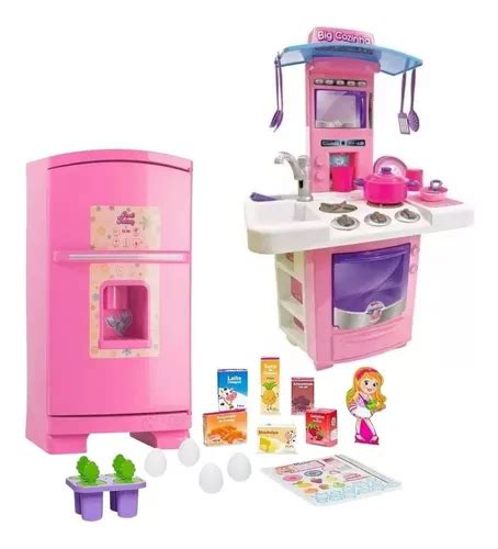 Kit Cozinha Fog O Geladeira Infantil Brinquedo Completa Chef