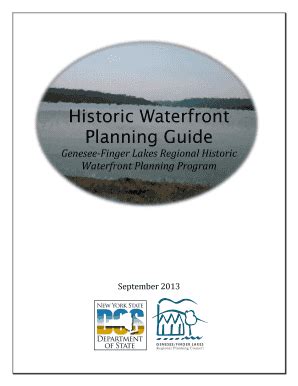 Fillable Online Gflrpc Historic Waterfront Planning Guide Genesee