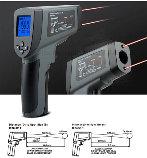 Mesure thermique thermomètre infrarouge professionnel 50 1 double