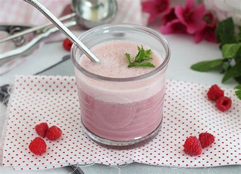 Milkshake vegan à la framboise et à la menthe Recette Ptitchef