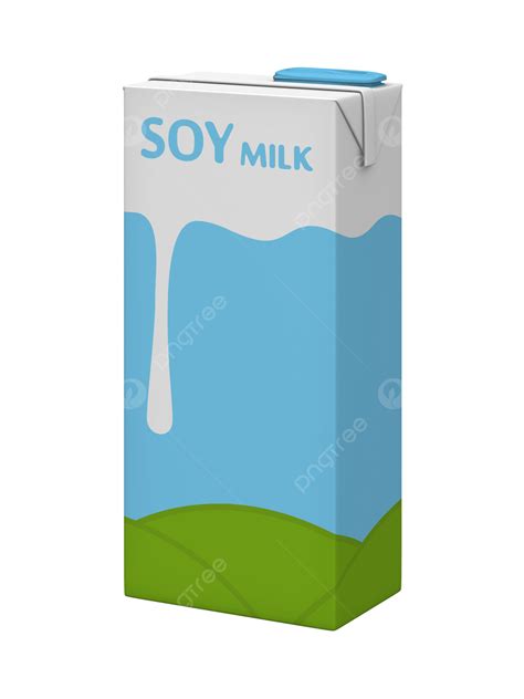 Soy Milk Box Isolated On White Soy Milk Isolated On White Drink PNG