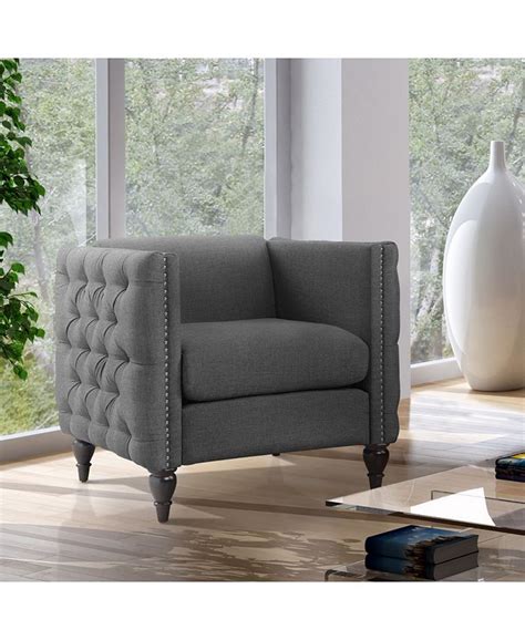 Furniture Of America Bently Contemporary Tufted Accent Chair Macy S