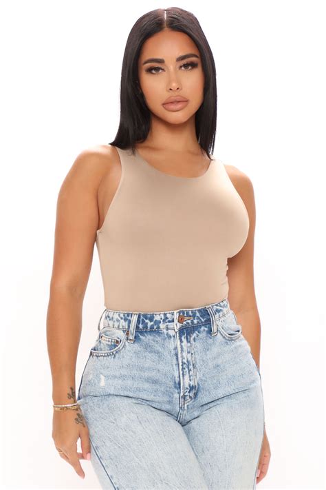 Aimee Double Lined Bodysuit Taupe Fashion Nova Bodysuits Fashion