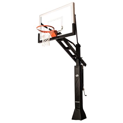 Ryval Hoops C554 In-Ground Basketball Hoop System with 54 inch Arena/Clear View Tempered Glass ...