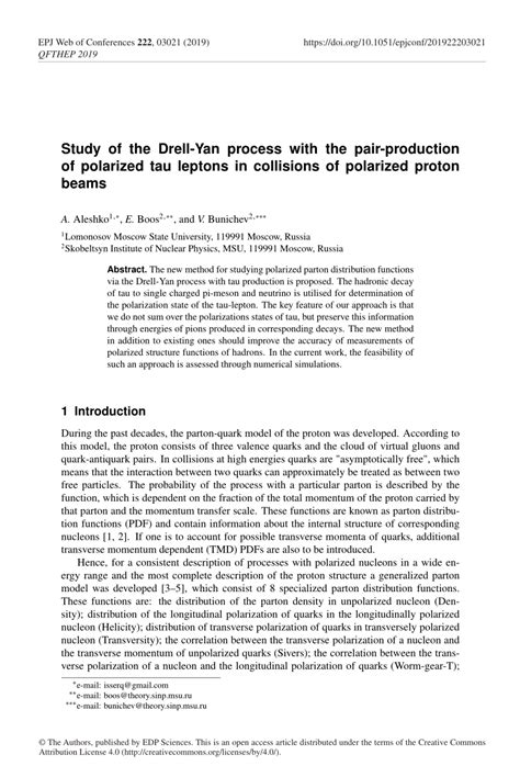 PDF Study Of The Drell Yan Process With The Pair Production Of